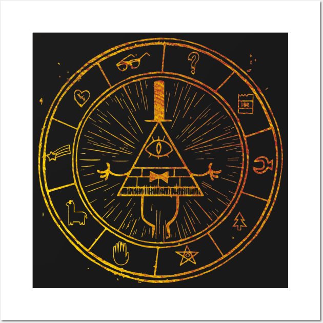 The Bill Cipher Wheel Wall Art by nimsic